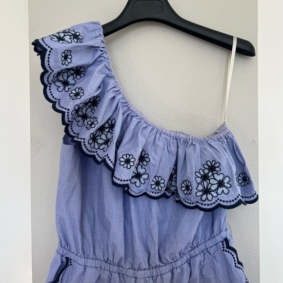Kate Spade One-Shoulder Daisy Embroidered Ruffle Romper – Coquette Cottage - 12 - Picture 6 of 14